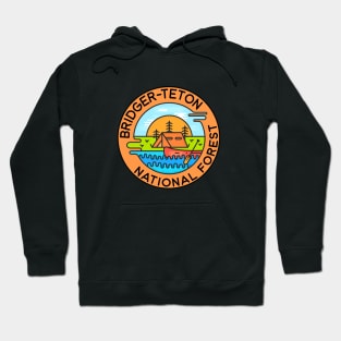 Bridger Teton National Forest Wyoming Camping Canoe Hoodie